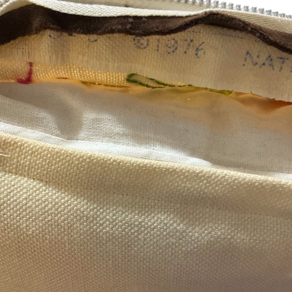 Mushroom Hand Made Embroidered Throw PillowVintage 1970 Retro Cottagecore Boho - Picture 5 of 7